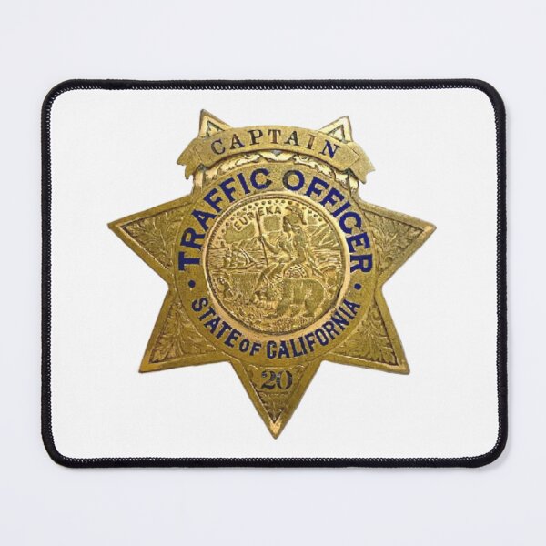 Item preview, California State Traffic Officer Gold Star Badge designed and sold by Abstract65.