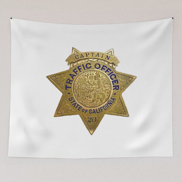 Item preview, California State Traffic Officer Gold Star Badge designed and sold by Abstract65.