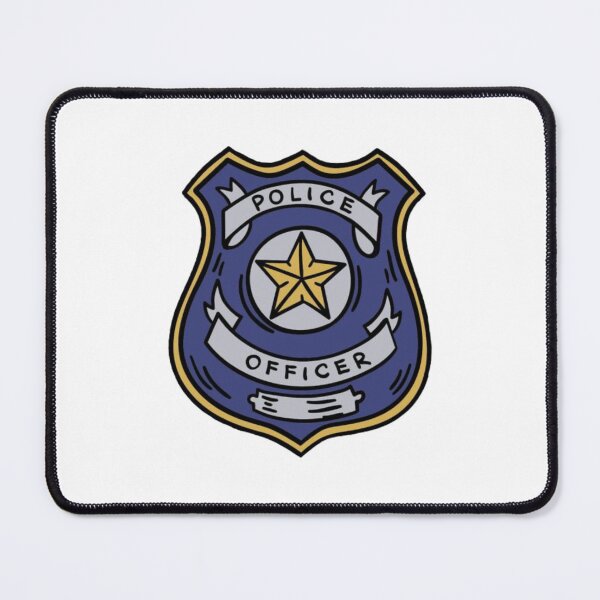 Item preview, Police Officer Blue Cartoon Badge designed and sold by Abstract65.