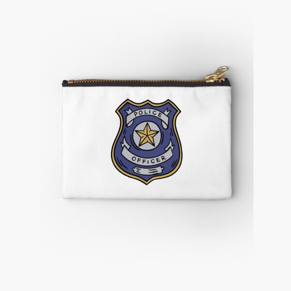 Item preview, Police Officer Blue Cartoon Badge designed and sold by Abstract65.