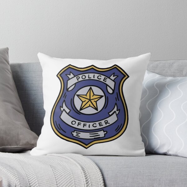 Item preview, Police Officer Blue Cartoon Badge designed and sold by Abstract65.