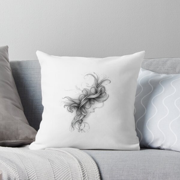 Item preview, Flujo de grafito abstracto: elegante arte lineal en blanco y negro designed and sold by Raja265.