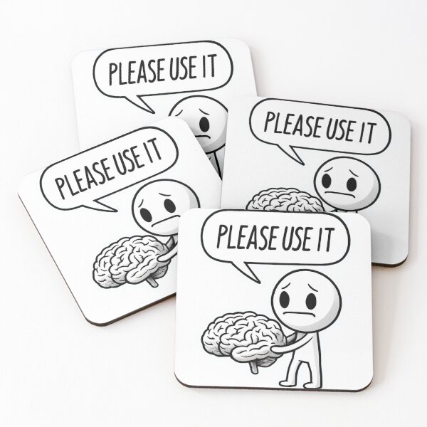 Item preview, Please Use It Funny Brain Cartoon design designed and sold by TESHYS.