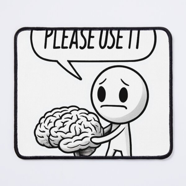 Item preview, Please Use It Funny Brain Cartoon design designed and sold by TESHYS.