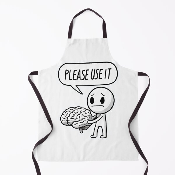Item preview, Please Use It Funny Brain Cartoon design designed and sold by TESHYS.