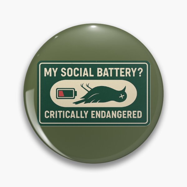 Item preview, Introvert Social Battery Low – Funny Bird Retro Design designed and sold by Wild-shms.