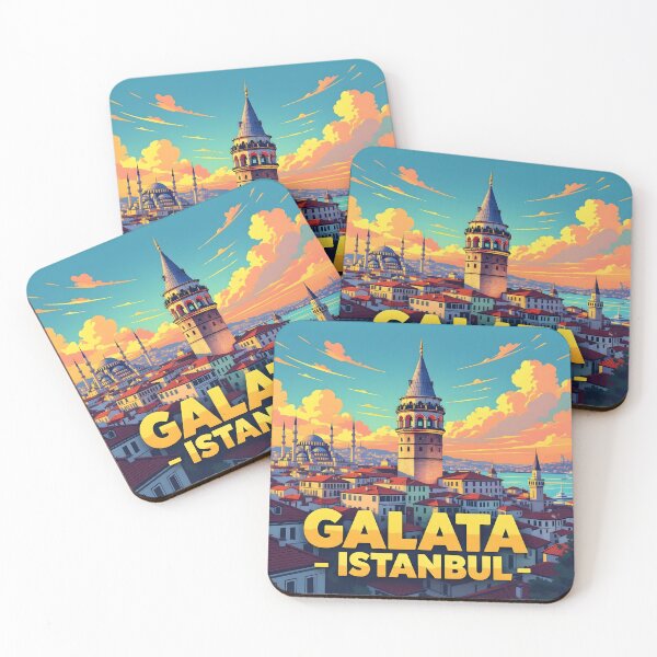 Item preview, Galata, Istanbul: Vintage-Style Painterly Travel Poster designed and sold by LSVart.