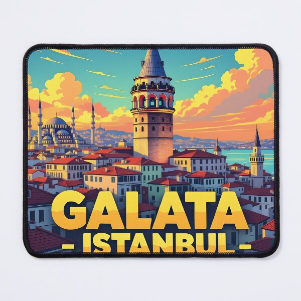 Item preview, Galata, Istanbul: Vintage-Style Painterly Travel Poster designed and sold by LSVart.
