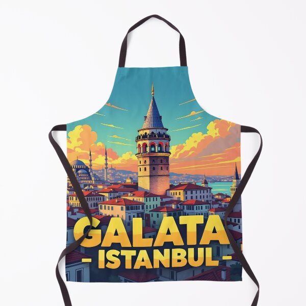Item preview, Galata, Istanbul: Vintage-Style Painterly Travel Poster designed and sold by LSVart.