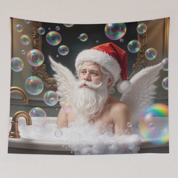 Artikelvorschau, Geflügelter Weihnachtsmann beim Baden entworfen und verkauft von M-Y-A-R-T-.