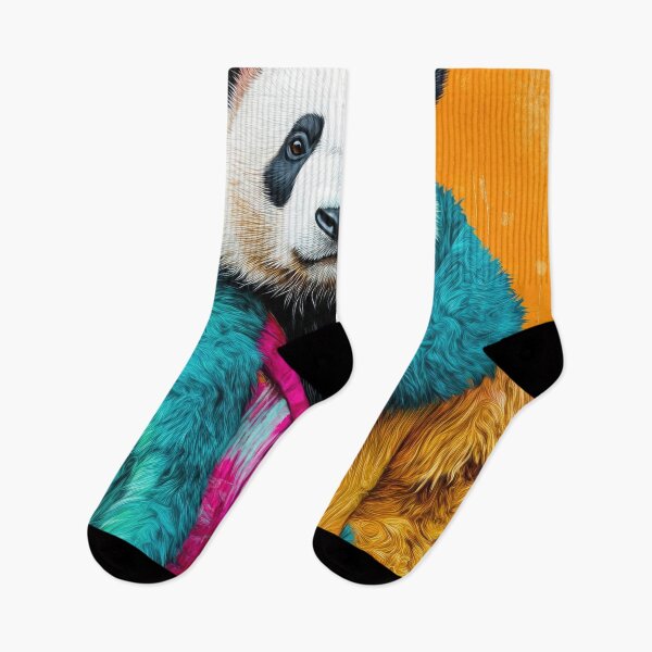 Item preview, Cute Panda in Fur Anthropomorphic Animal Fashion Art designed and sold by GulDesignCo.