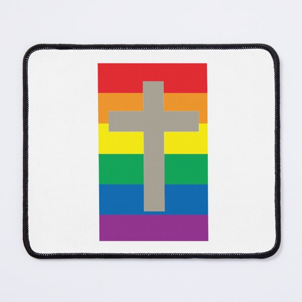 Item preview, Rainbow Pride Cross Flag designed and sold by Abstract65.