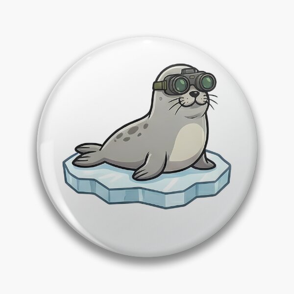 Item preview, Cute Seal with Binoculars Arctic Explorer designed and sold by k3rstman1.
