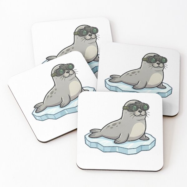 Item preview, Cute Seal with Binoculars Arctic Explorer designed and sold by k3rstman1.