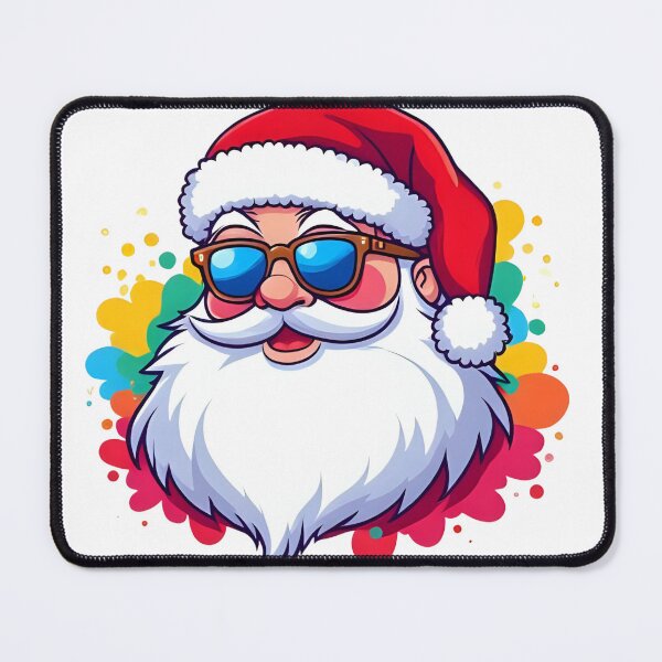 Item preview, Father Christmas With Sunglasses Cool Santa Claus Faces With Paint Splatter In Summer designed and sold by bestggraphico.