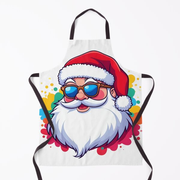 Item preview, Father Christmas With Sunglasses Cool Santa Claus Faces With Paint Splatter In Summer designed and sold by bestggraphico.
