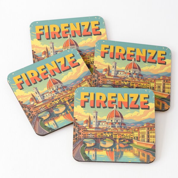 Item preview, Firenze (Florence), Italy: Vintage-Style Painterly Travel Poster designed and sold by LSVart.