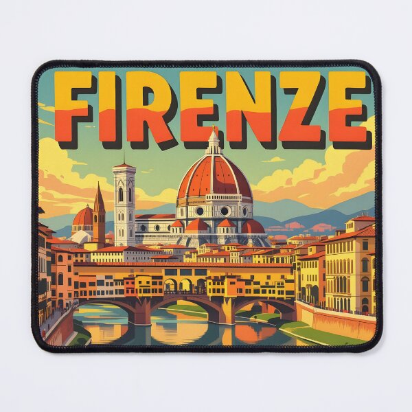 Item preview, Firenze (Florence), Italy: Vintage-Style Painterly Travel Poster designed and sold by LSVart.