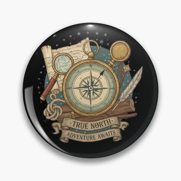 Item preview, True North Compass – Vintage Adventure designed and sold by Dogandesighn.