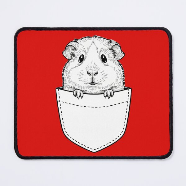 Item preview, Pocket Guineapig – Adorable Guineapig in Pocket Black and White Sketch designed and sold by digitalbitcraft.