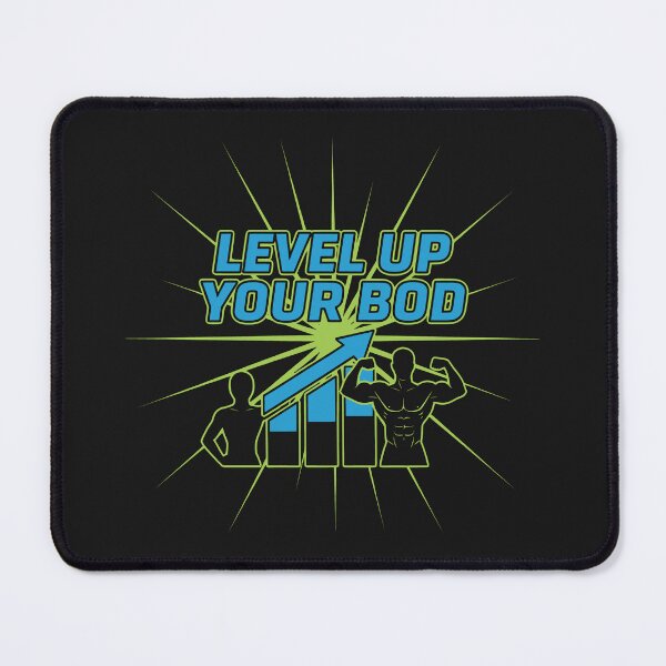 Item preview, Level Up Your Bod Fitness Progress Motivation Chart Design designed and sold by SplashTastic.