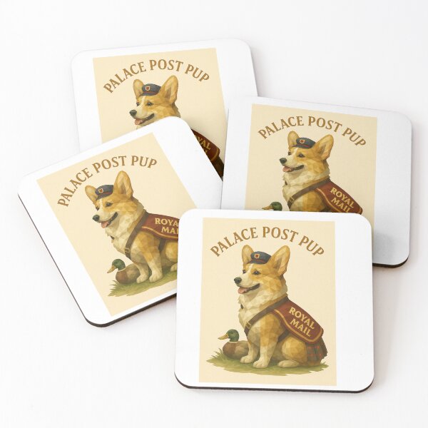 Item preview, Palace Post Pup – Corgi Royal Mail Dog with Duck designed and sold by GeoWild Designs.