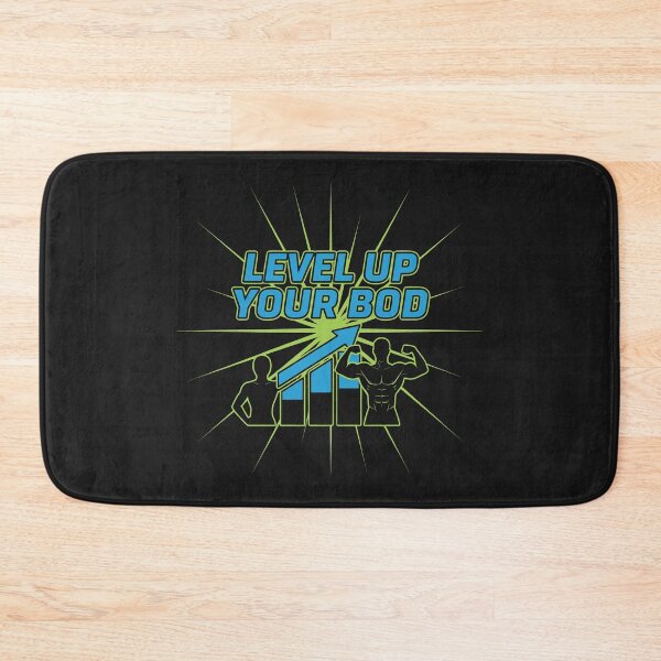 Item preview, Level Up Your Bod Fitness Progress Motivation Chart Design designed and sold by SplashTastic.