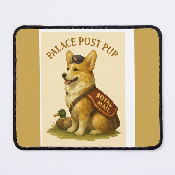 Item preview, Palace Post Pup – Corgi Royal Mail Dog with Duck designed and sold by GeoWild Designs.