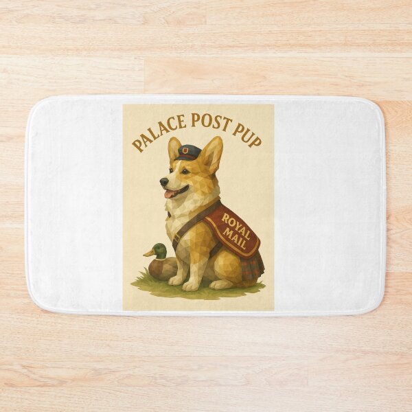 Item preview, Palace Post Pup – Corgi Royal Mail Dog with Duck designed and sold by GeoWild Designs.
