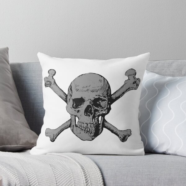 Item preview, Classic Skull and XBones Image In Grey designed and sold by Abstract65.