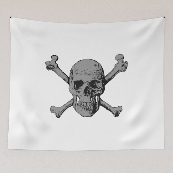 Item preview, Classic Skull and XBones Image In Grey designed and sold by Abstract65.