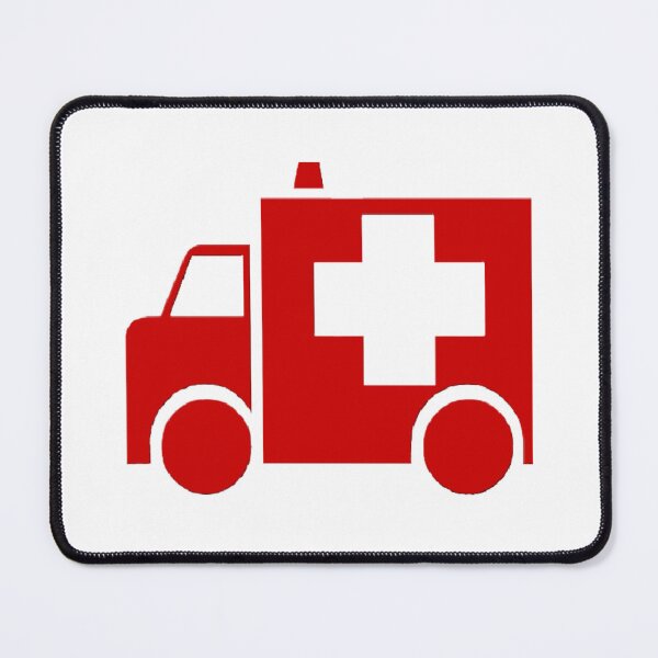 Item preview, First Aid Red Ambulance Square Logo designed and sold by Abstract65.