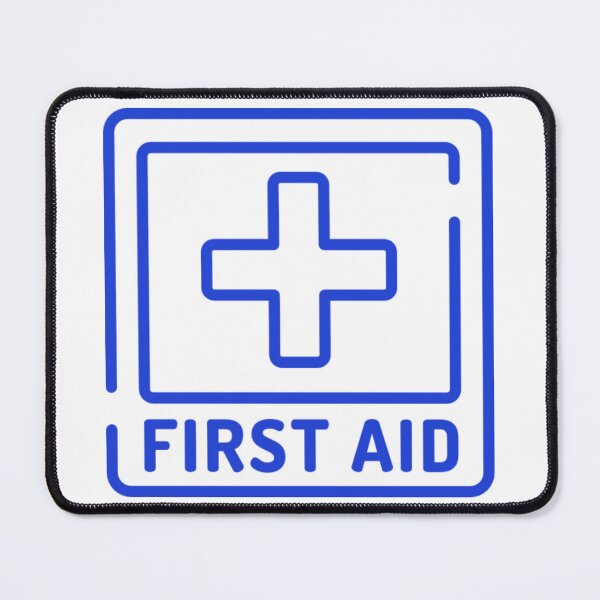 Item preview, First Aid Blue Line Square Logo designed and sold by Abstract65.