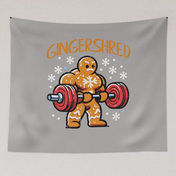Item preview, Christmas Gym Gingerbread Gingershred Xmas Workout Men Women designed and sold by GreggRoss.