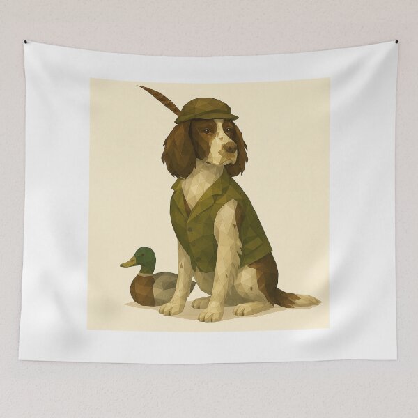 Item preview, Springer Spaniel – Country Gundog in Tweed designed and sold by GeoWild Designs.