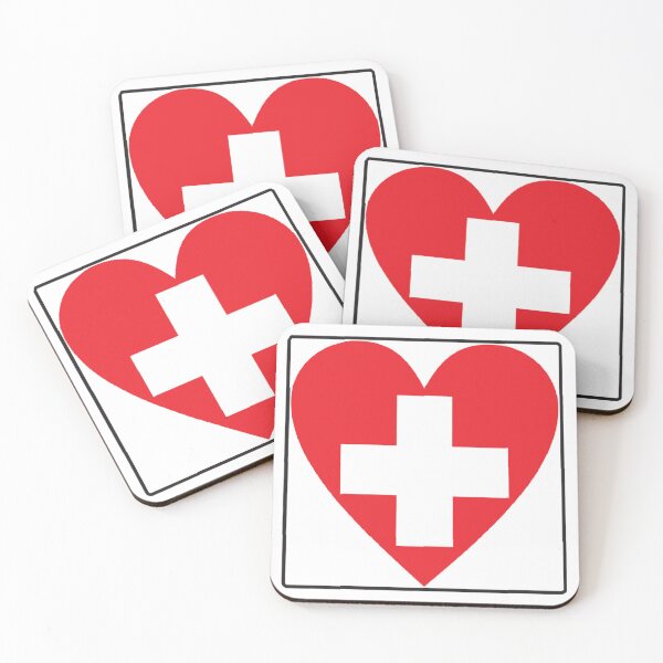Item preview, Red Heart White Cross Logo designed and sold by Abstract65.