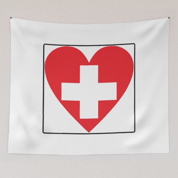 Item preview, Red Heart White Cross Logo designed and sold by Abstract65.