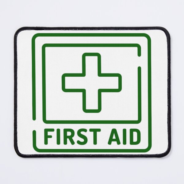 Item preview, First Aid Green Line Square Logo designed and sold by Abstract65.