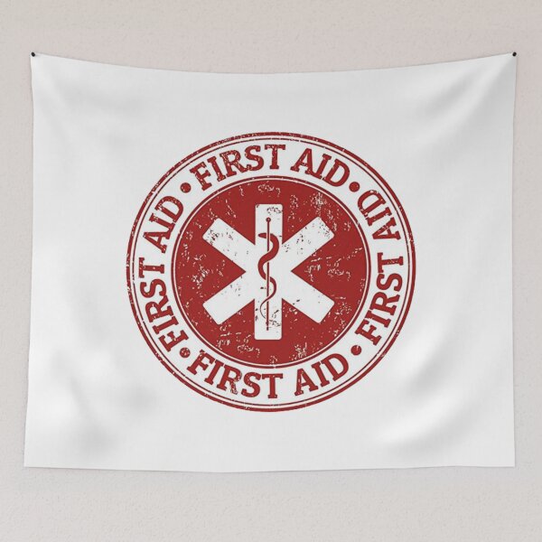 Item preview, First Aid Distressed Red Serpent Star Logo designed and sold by Abstract65.