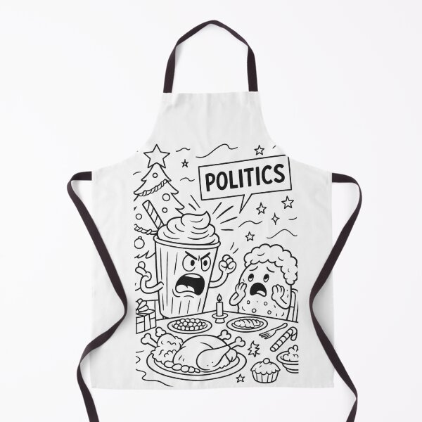 Item preview, Holiday Politics – Chaotic Christmas Dinner Cartoon designed and sold by ComedyInkFactor.