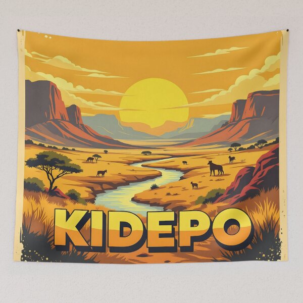 Item preview, Kidepo Valley, Uganda: Vintage-Style Painterly Travel Poster designed and sold by LSVart.