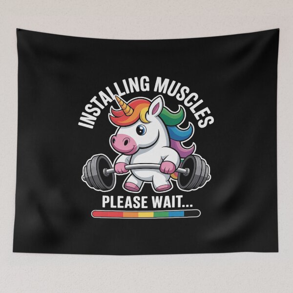 Item preview, Unicorn Gym Workout Installing Muscles Fitness Girl Unicorn designed and sold by RsFilsingerArt.