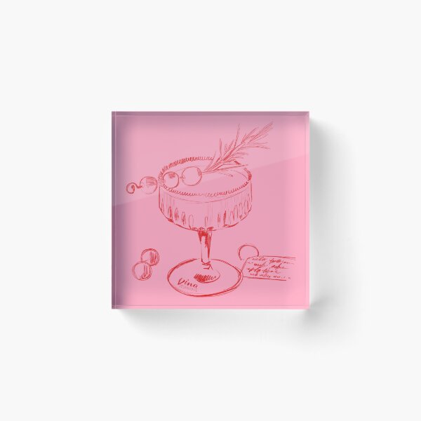 Item preview, Cocktail Pink Holiday Illustration by Dina Stoianova designed and sold by Dina Stoianova.