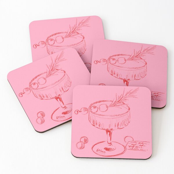 Item preview, Cocktail Pink Holiday Illustration by Dina Stoianova designed and sold by Dina Stoianova.