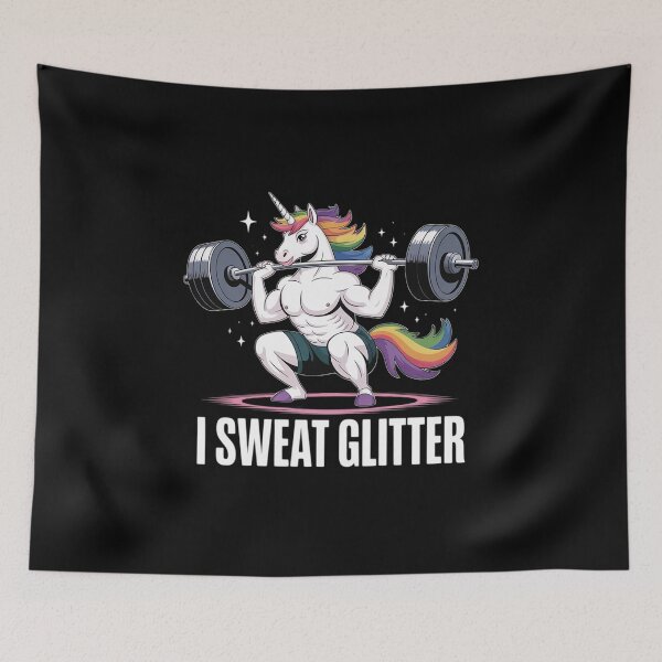 Item preview, Unicorn I Sweat Glitter Funny Gym Workout Men Women Kids designed and sold by RsFilsingerArt.