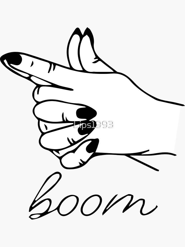 "Boom" Sticker by Lips1993 Redbubble