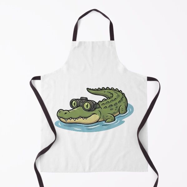 Item preview, Cute Alligator with Binoculars Explorer Cartoon designed and sold by k3rstman1.