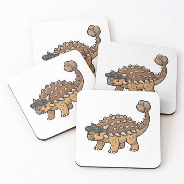 Item preview, Cute Ankylosaurus Dinosaur Wearing Binoculars Explorer designed and sold by k3rstman1.