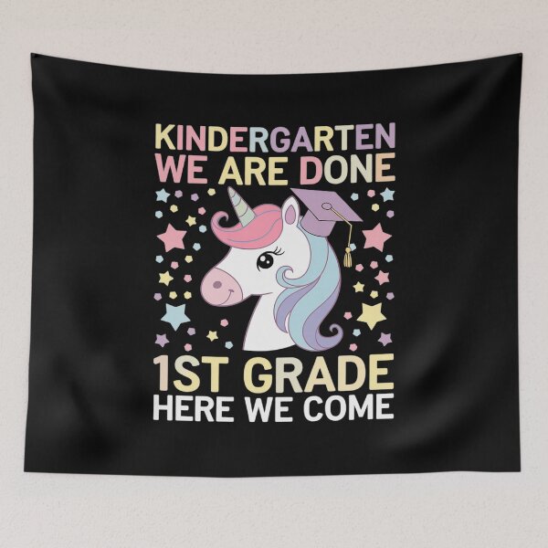 Item preview, Unicorn Kindergarten Graduation for Girls Done First Grade designed and sold by RsFilsingerArt.
