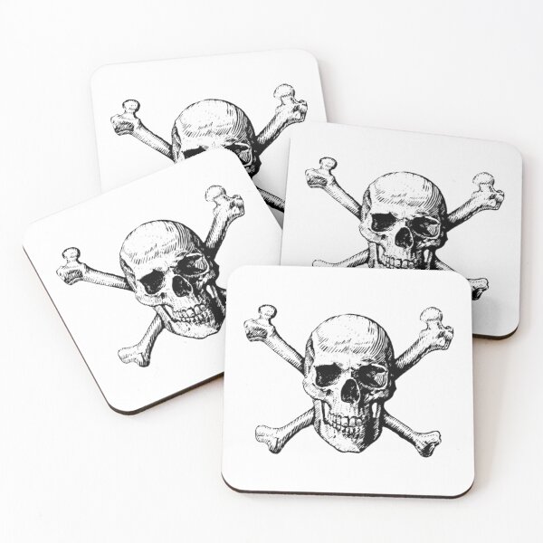 Item preview, Classic Black Line Skull and XBones Image designed and sold by Abstract65.